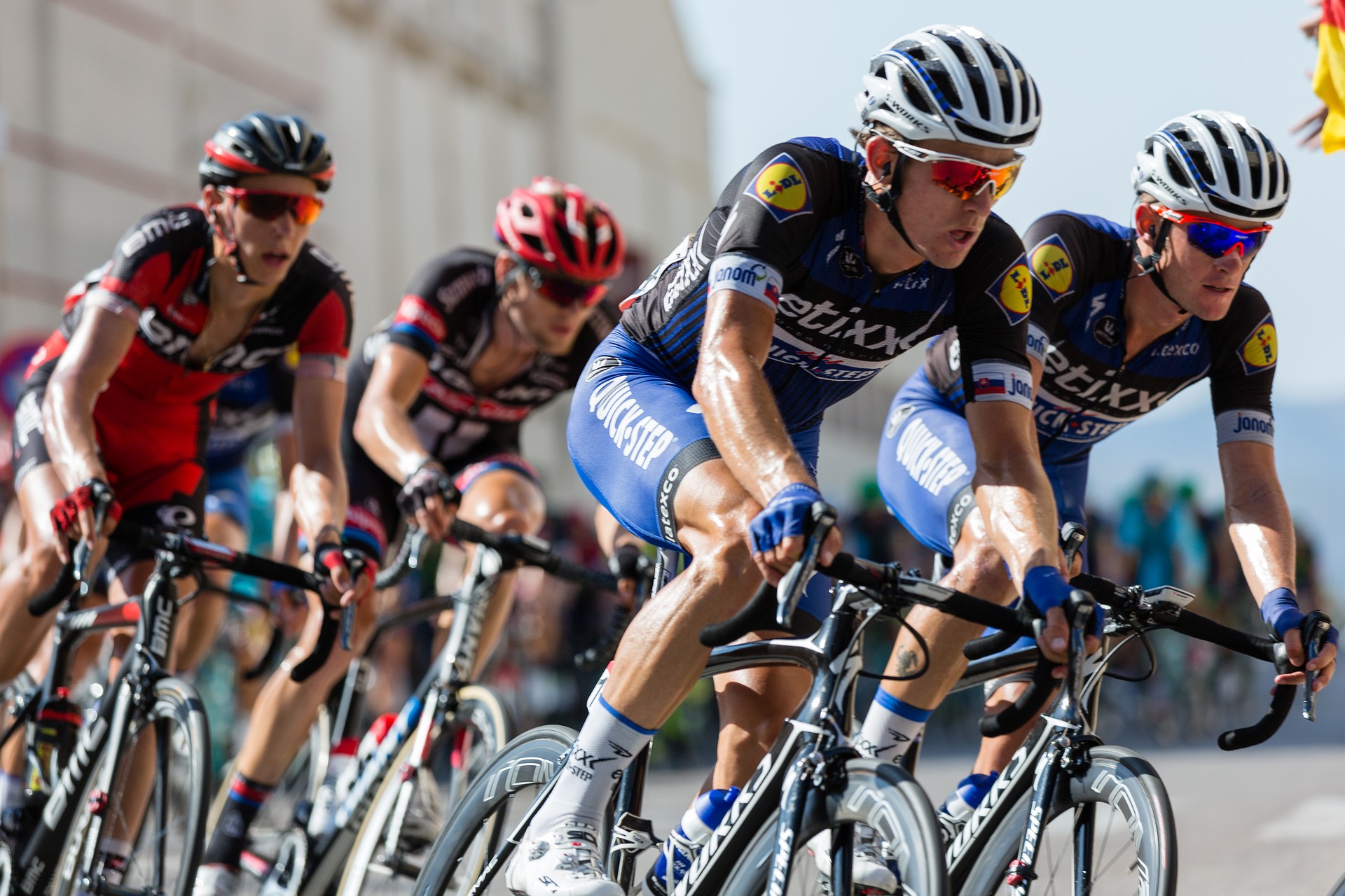 Varios ciclistas compiten en una carrera